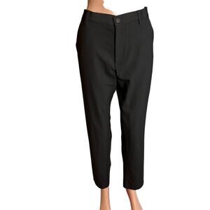 Zara Black Stretchy Pants Large Preppy Office Academia Minimalist Casual Sleek